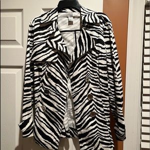 Boutique Brand zebra jacket..size Large